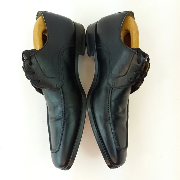 Magnanni Black Leather Men Dress Shoes (7.5 US) - Picture 5 of 13